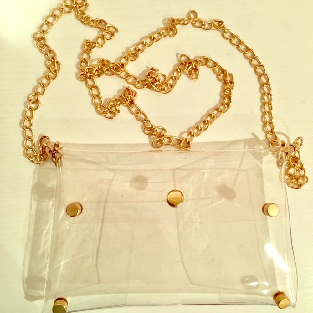 Clear cross-body purse